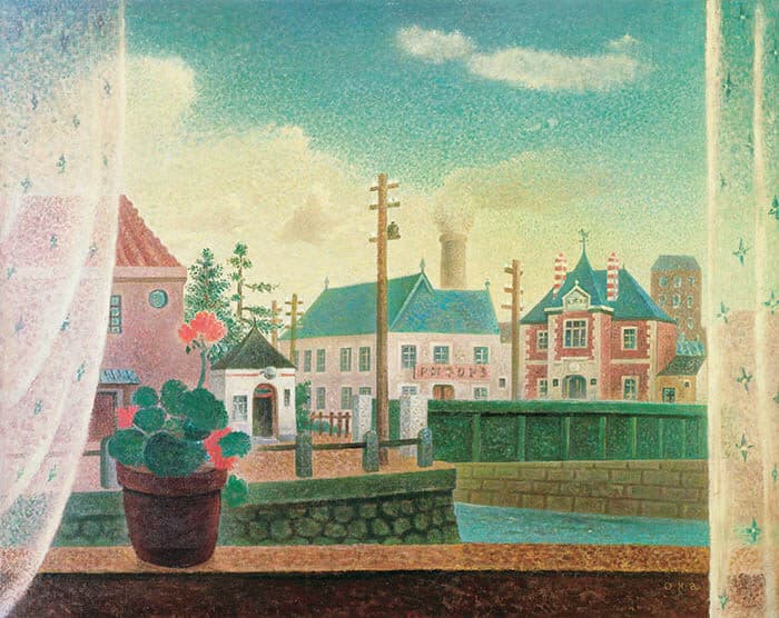 岡鹿之助《窓》1949年　油彩、カンヴァス　愛知県美術館蔵

