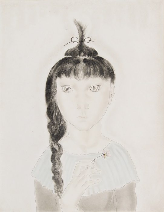 レオナール・フジタ
「子供十態　花を持つ少女」

1929年　銅版画

36.5×25.5cm