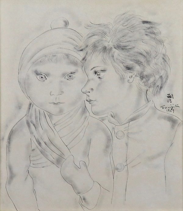レオナール・フジタ

「二人の少年」

1929年　墨・紙

33.9×29.8cm