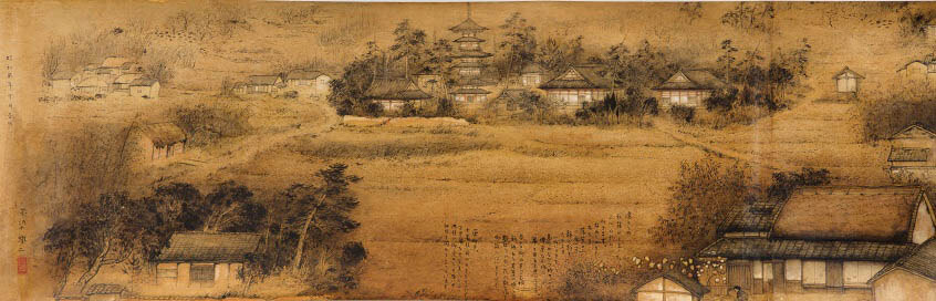 不染鉄《思出之記》（「田圃」部分）昭和２年（1927）　奈良県立美術館蔵

