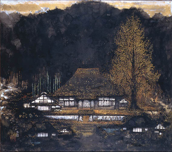 不染鉄《落葉浄土》昭和49年（1974）頃　奈良県立美術館蔵

