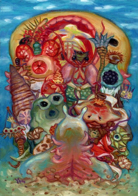 山下 健一郎

「カンブリア宝船」

キャンバスに油彩

22.7 × 15.8 cm