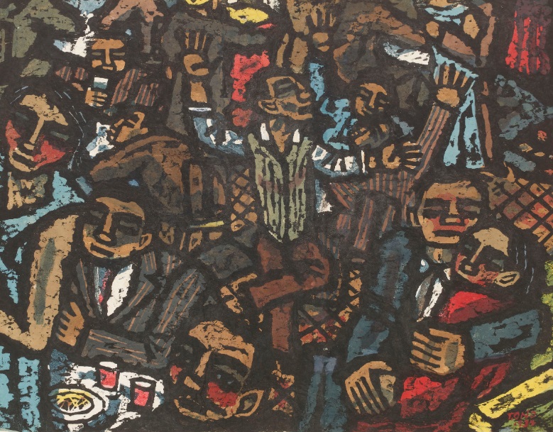 小野忠重「ジャズを回る人々」1934年