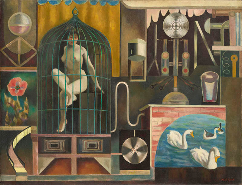 古賀春江《鳥籠》1929年、石橋財団アーティゾン美術館

