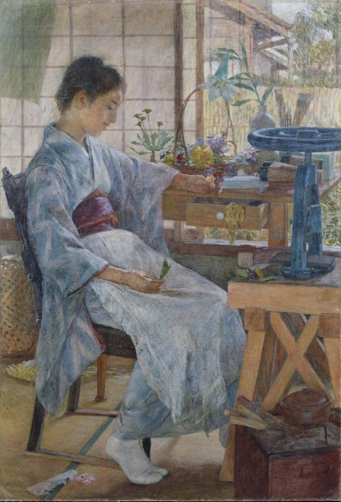 藤島武二《造花》1901年　東京藝術大学蔵