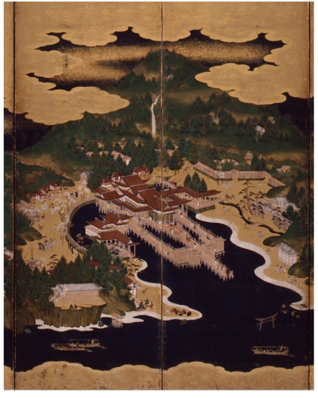 狩野派 《厳島図》 17-18世紀　広島県立美術館蔵（部分）
