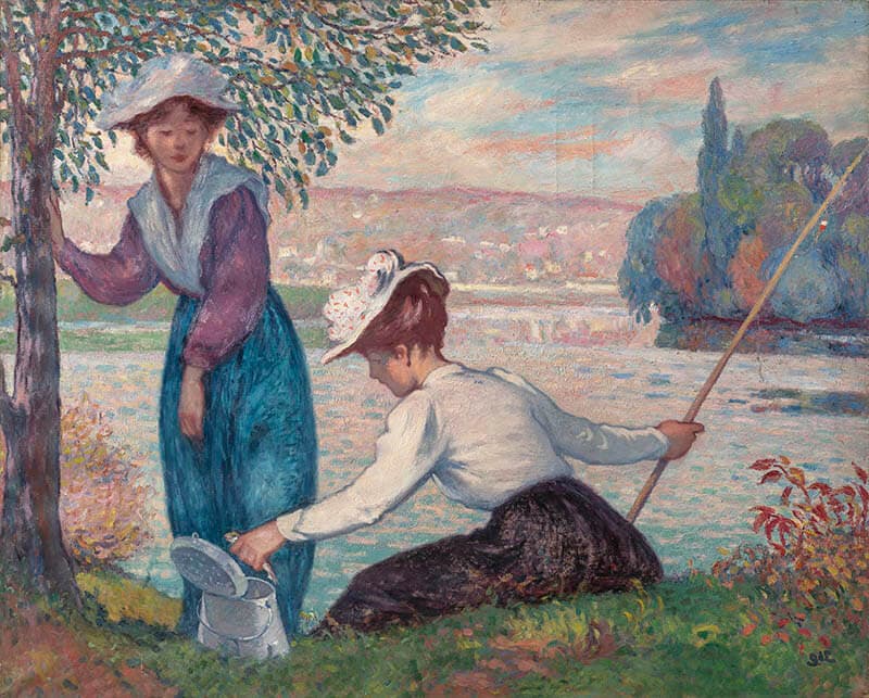 ジョルジュ・デスパーニャ《トリエルの魚釣り》1901年　ひろしま美術館