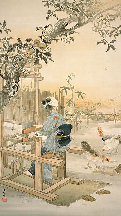 池上秀畝《秋晴（秋色）》明治40年（1907）絹本着色　北野美術館　～3月31日

