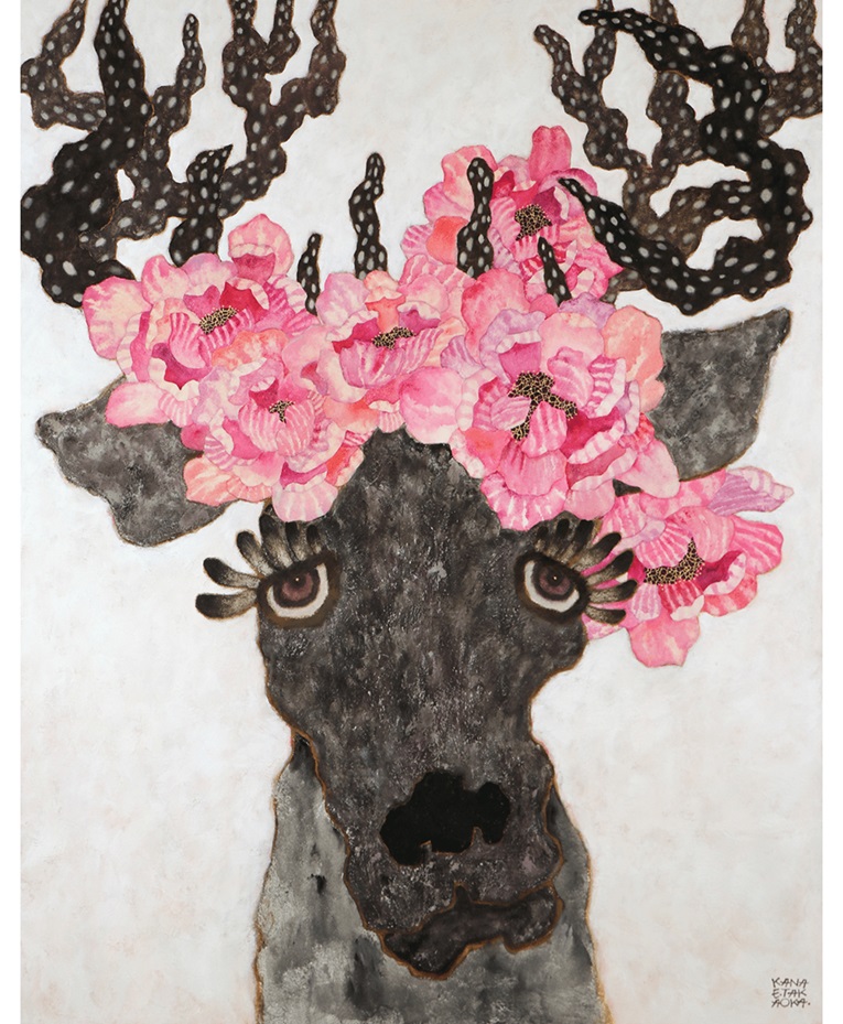 高岡 香苗｢Deer_Black｣

アクリル絵具、F50
