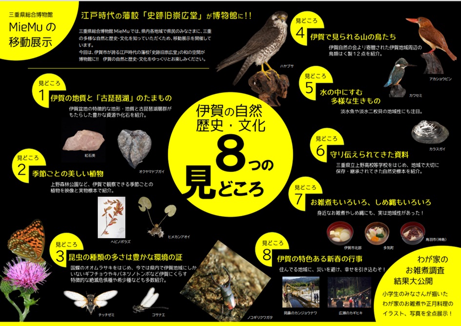 移動展示「未来へ伝える伊賀の自然、歴史・文化」三重県総合博物館（MieMu）
