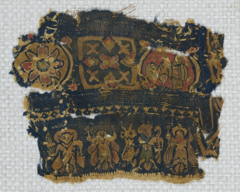 コプト織　4人の聖人　6～7世紀