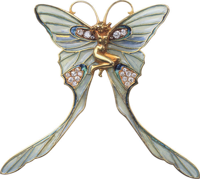 ブローチ「蝶の妖精」1897-1899年頃