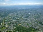 上空から見た多摩ニュータウン（2023年／当館撮影）