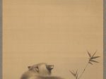 森徹山《月下狸図》 江戸時代19世紀　絹本墨画淡彩　山口県立美術館蔵