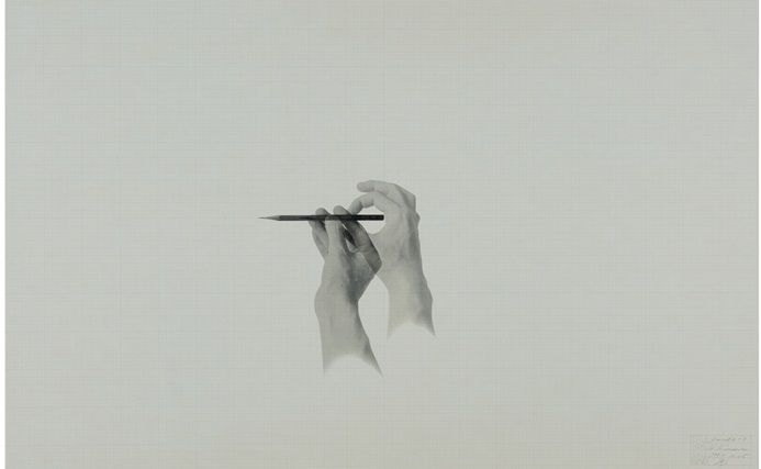 木村秀樹《鉛筆 2-3》1974年 シルクスクリーン・プリント、方眼紙 京都国立近代美術館蔵