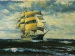 山本芳翠《帆船》1903(明治36)年、油彩・画布　佐賀県立美術館
