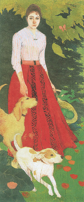 ピエール・ボナール《アンドレ・ボナール嬢の肖像　画家の妹》1890年　愛媛県美術館蔵