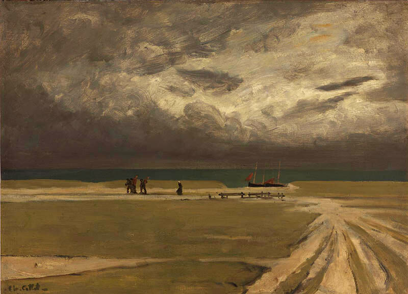 シャルル・コッテ《嵐から逃げる漁師たち》1903年頃　カンペール美術館蔵
Collection du musée des beaux-arts de Quimper