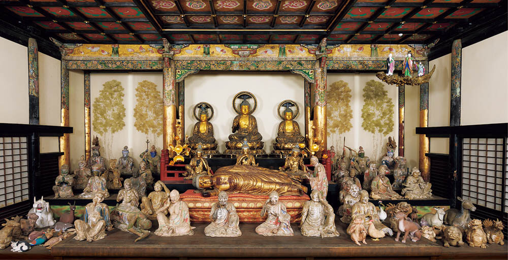 仏涅槃像　江戸時代・17世紀　香川・法然寺蔵
※本展では、涅槃像と群像の一部を展示します。