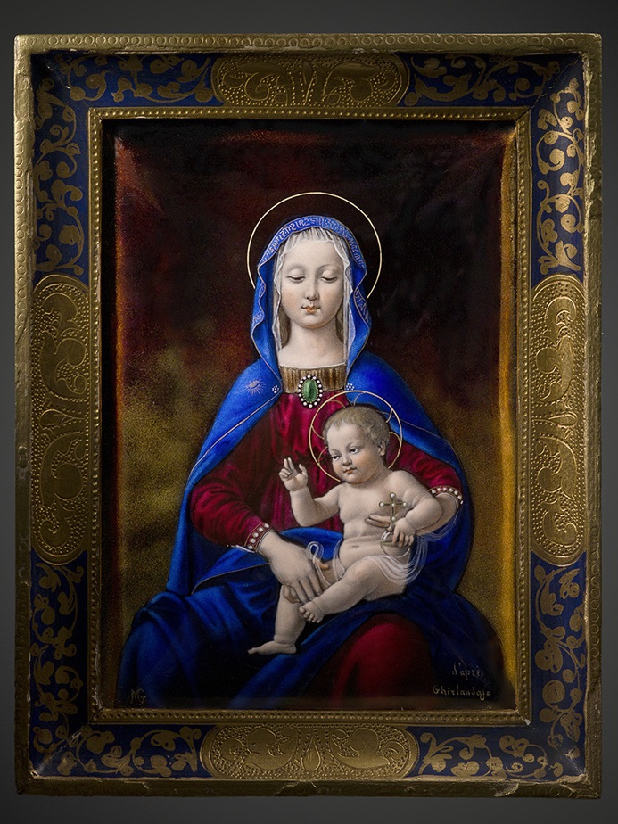 「聖母子像」エマーユ絵画

