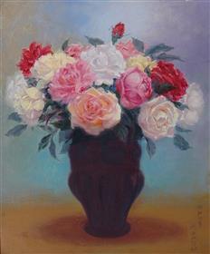 岡田三郎助《薔薇》1931(昭和6)年、油彩・画布、佐賀県立美術館

