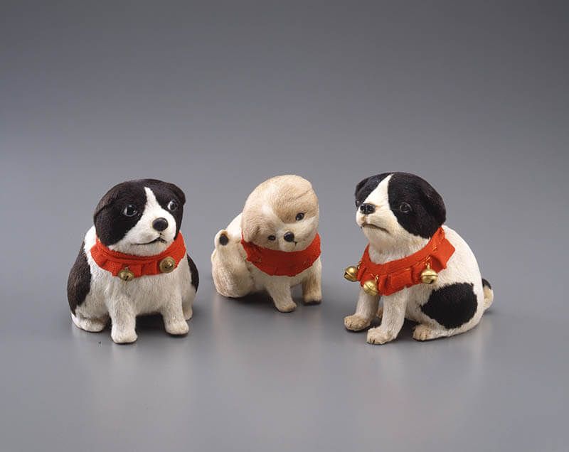 絹糸細工「犬」　明治時代ー大正時代　19-20世紀