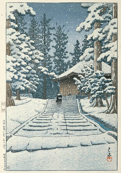 《平泉金色堂》 1957（昭和32）年 渡邊木版美術画舗蔵

