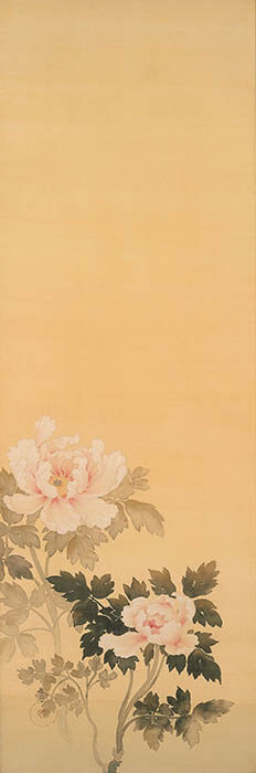 菱田春草 《朝之牡丹》 1906年　水野美術館所蔵
