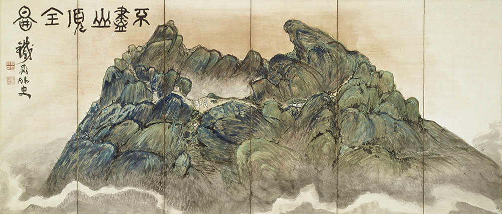 富岡鉄斎《富士山図》（左隻）1898年　63歳　清荒神清澄寺鉄斎美術館　第1～2期展示