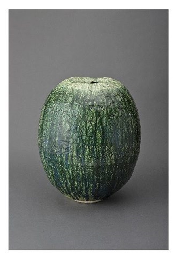 「緑釉花器」 径44×高53cm　