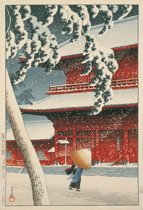 《芝増上寺》東京二十景 1925（大正14）年 渡邊木版美術画舗蔵