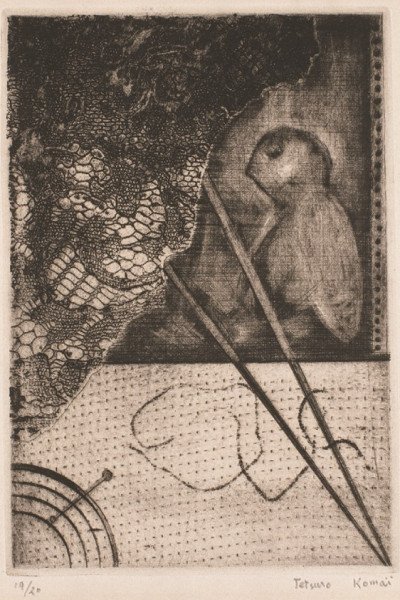駒井哲郎《孤独な鳥》 1948年　世田谷美術館