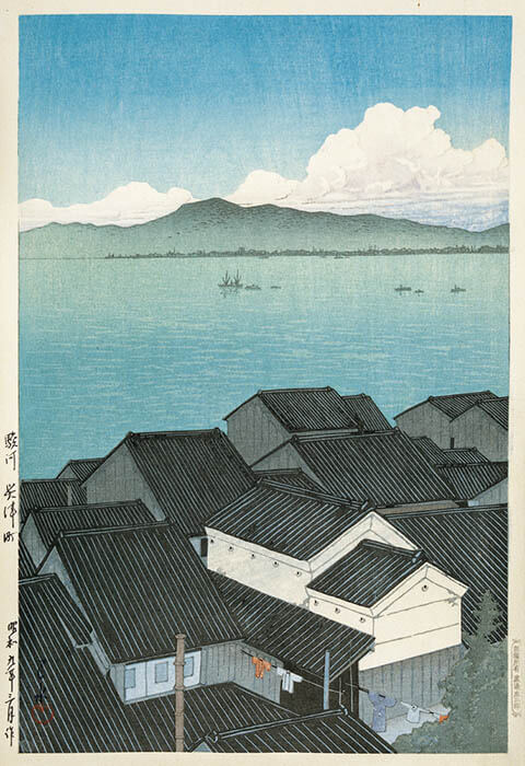 《駿河興津町》東海道風景選集 1934（昭和9）年3月 渡邊木版美術画舗蔵