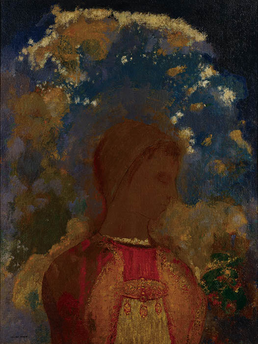 オディロン・ルドン《若き日の仏陀》1905年　油彩・カンヴァス　京都国立近代美術館