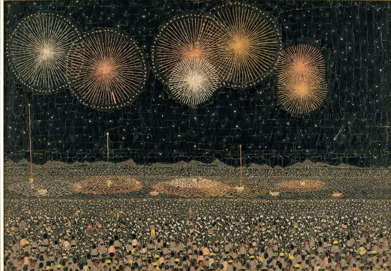 山下清《長岡の花火》貼絵、1950年(昭和25年)
©Kiyoshi Yamashita/STEPeast 2024