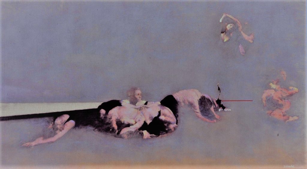 Lovers in Grey
70×130cm　oil on canvas　1982