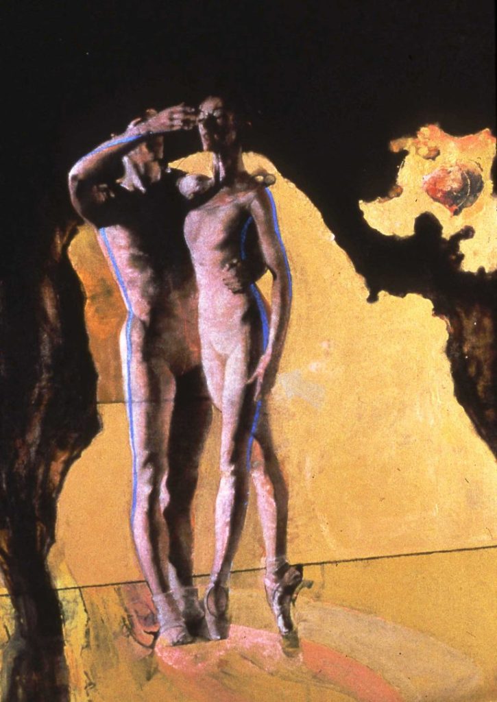 Figures on Yellow & Black
118×84cm 　oil on canvas　1987