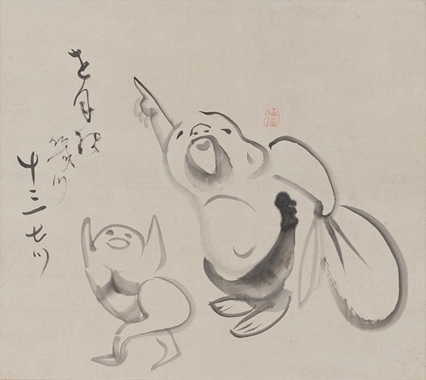 指月布袋画賛
仙厓　日本　江戸時代　出光美術館