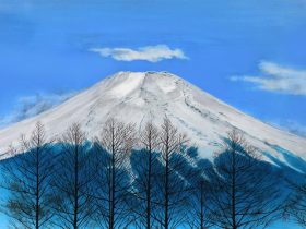 忍野からの富士（55×75cm）