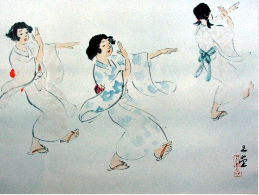 川合玉堂《盆踊》1956年

