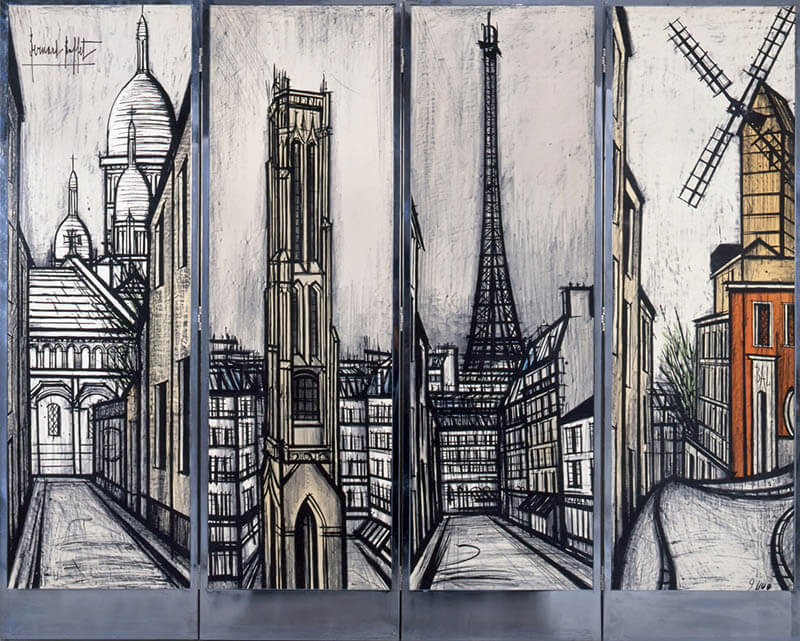 《パリ屏風》1967年　リトグラフ