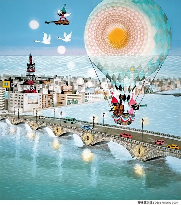 「夢を運ぶ橋」 キャンバスジクレー 52 × 47.5 cm（イメージサイズ） ⒸSeiji Fujishiro 2004