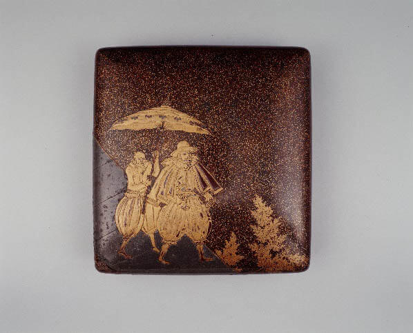 《南蛮人蒔絵硯箱》（桃山時代16世紀）重要美術品　石川県指定文化財