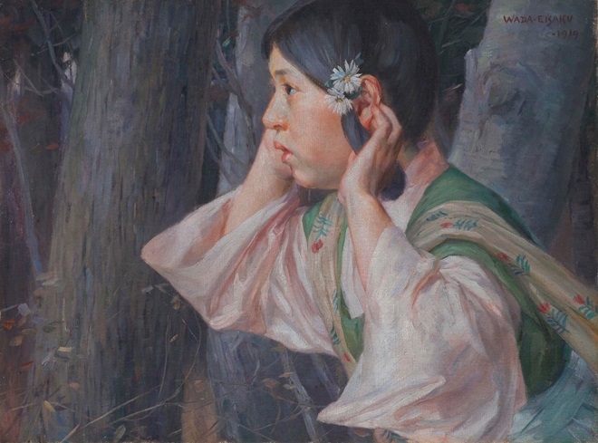 和田英作《杜の聲》油彩・キャンバス、1919年