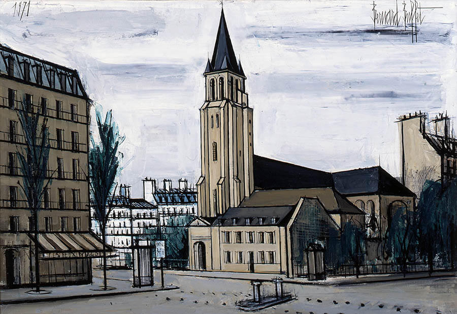 《サン＝ジェルマン＝デ＝プレ》1971年　油彩
