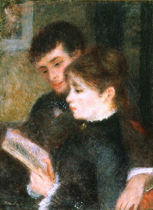 ピエール= オーギュスト・ルノワール《読書するふたり》
1877年、油彩・カンヴァス、群馬県立近代美術館蔵