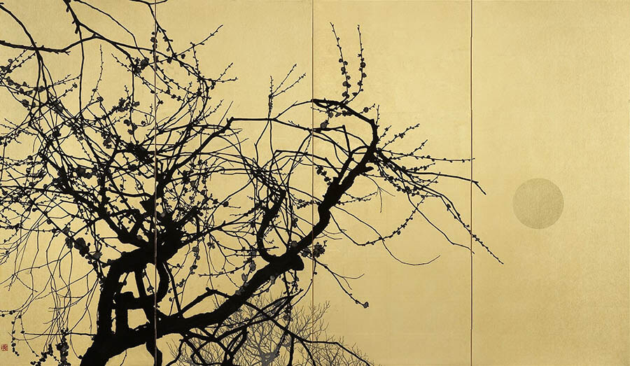 神戸智行《一瞬の永遠》（左隻）2011年　太宰府天満宮蔵