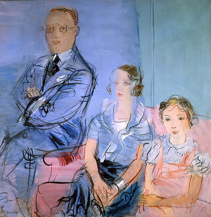 ラウル・デュフィ《ポール・ヴィヤール博士の家族》 1927-33年頃、油彩・カンヴァス、群馬県立近代美術館蔵