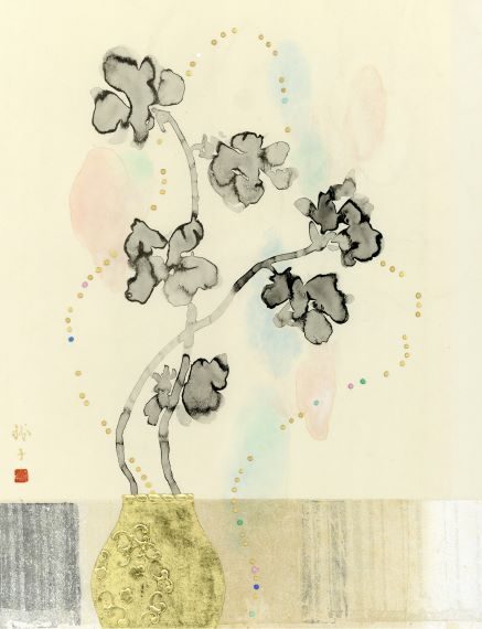 武田裕子「揺光」



（F６号／紙本彩色（鳥の子紙・楮紙・植物染料・金箔・岩絵具・墨・膠））