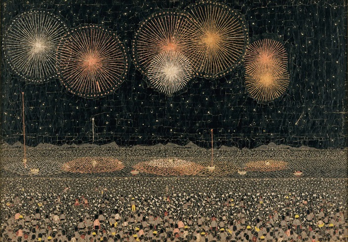 山下清「長岡の花火」　1950年　貼絵 ©Kiyoshi Yamashita/STEPeast2024